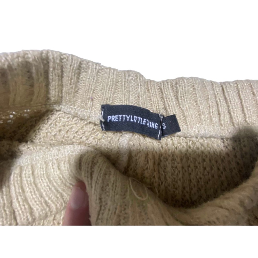 Pretty little thing womens knit beige lounge pants - Picture 2 of 3